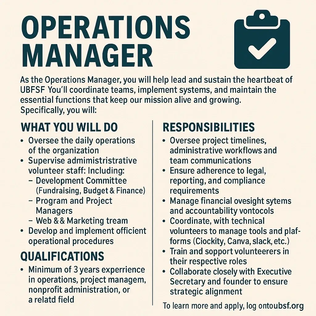 OPERATIONS MANAGER