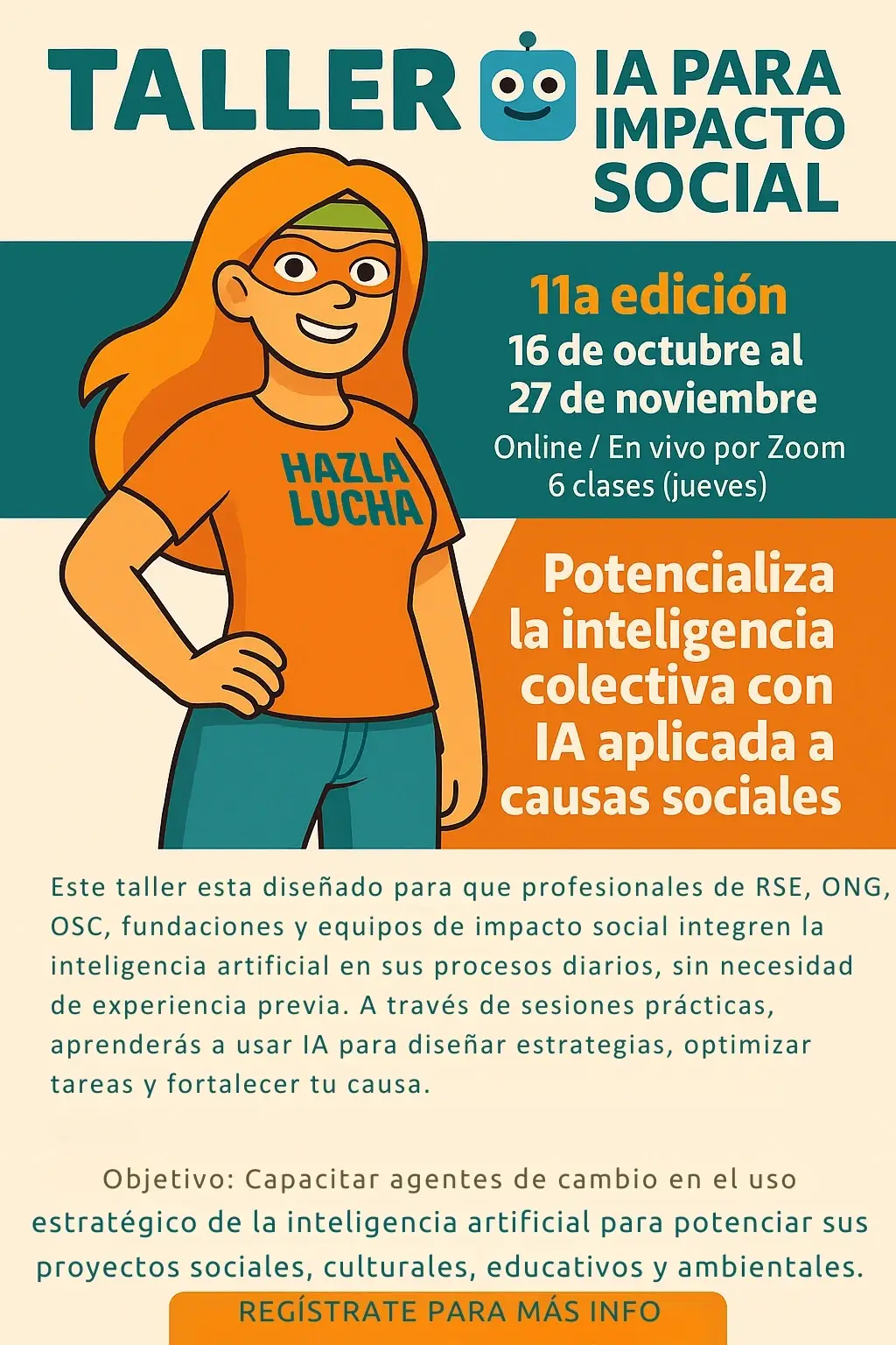 📢  Taller 11a Edición IA para impacto social 💥