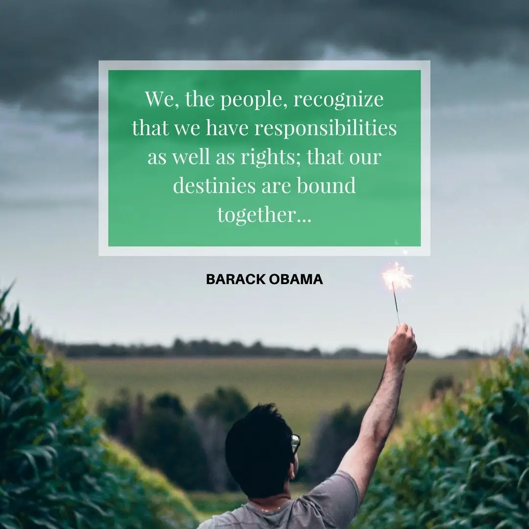 A block of quote with a picture of someone holding a sparkler.