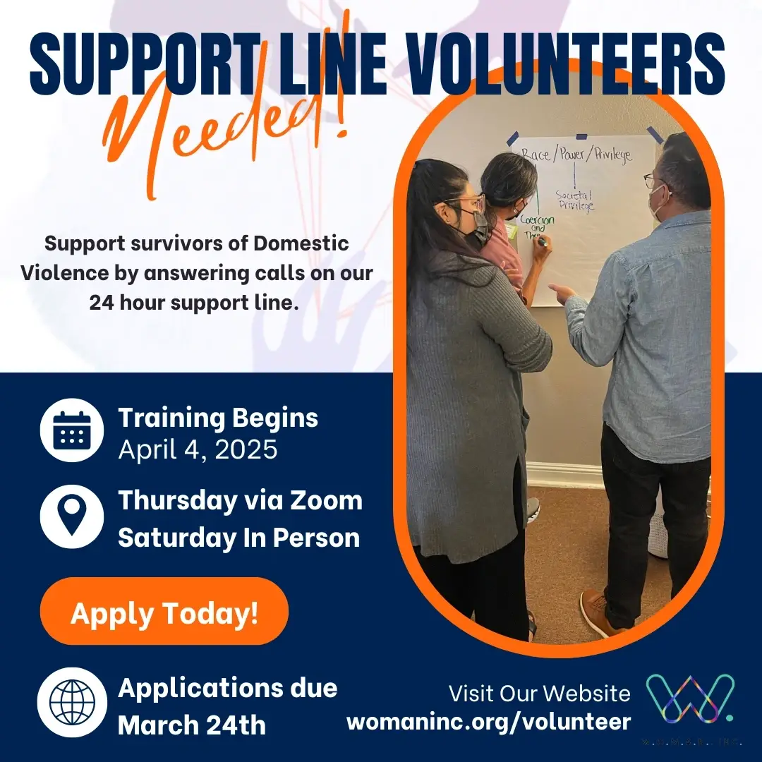 Support Line Volunteers Needed! -Support survivors of domestic violence!