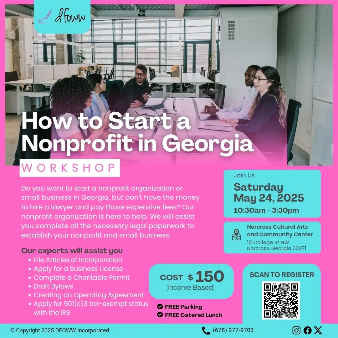 Nonprofit, Private Foundation and LLC Entrepreneurship Formation Workshop