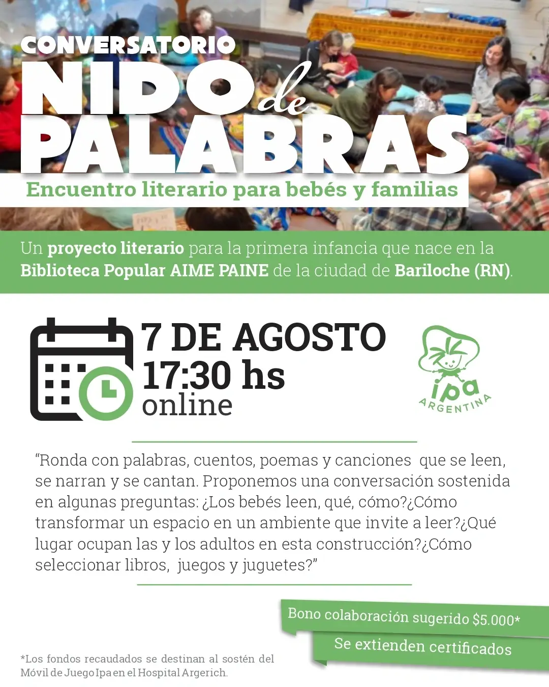 Nido de Palabras: encuentro literario para bebés y familias