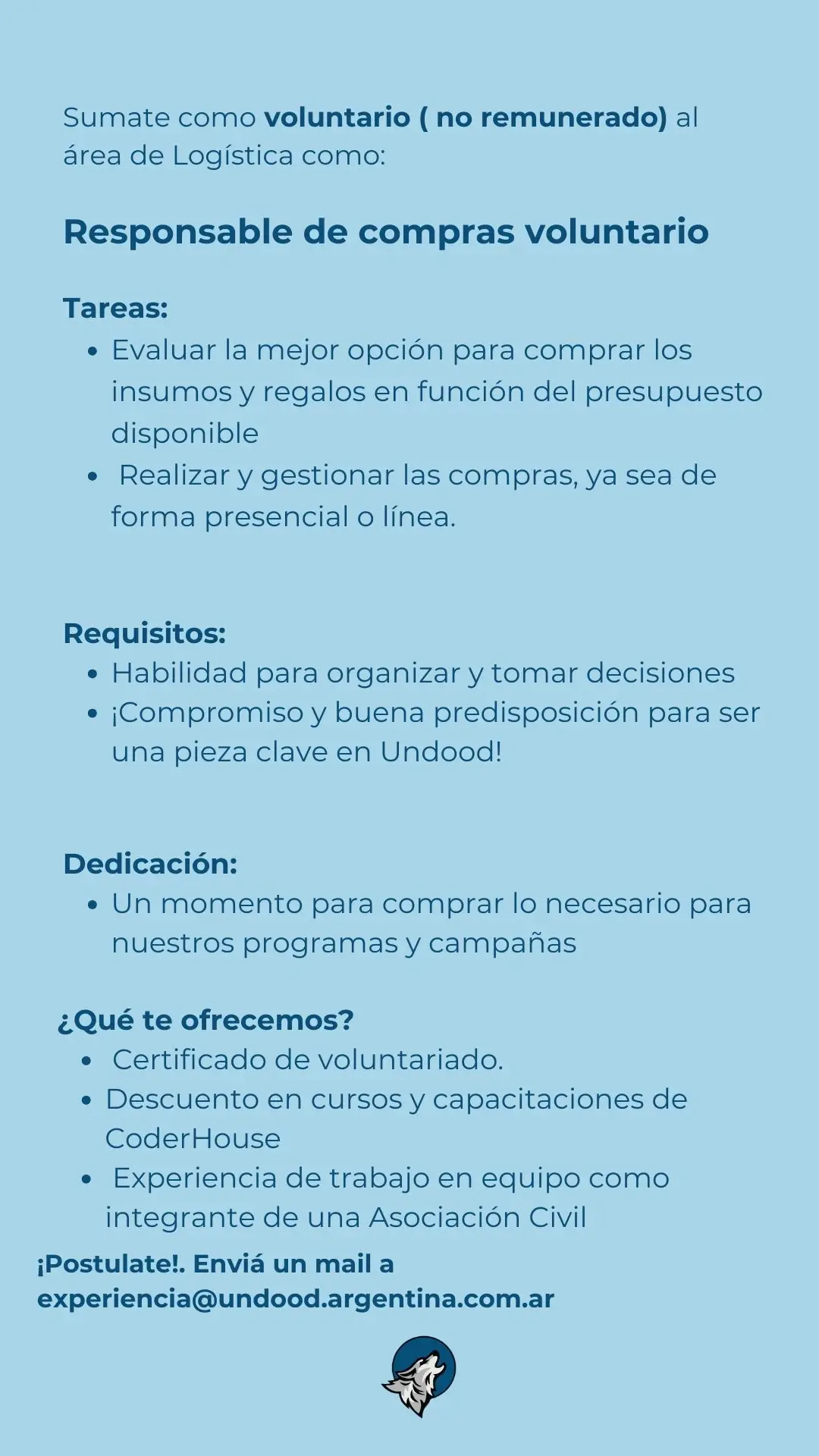 Responsable de compras voluntario