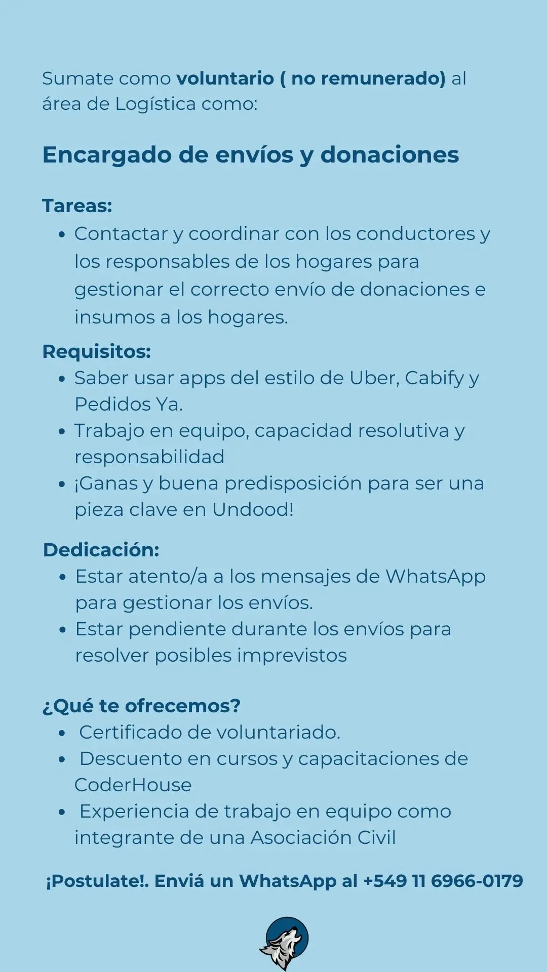 Encargado de envíos y donaciones