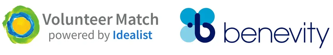 Volunteer Match, powered by Idealist and Benevity logo