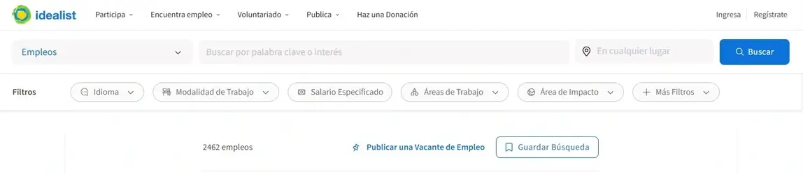 A screenshot of the idealist website.