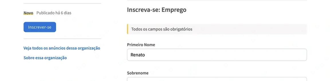 Exemplo Inscrição