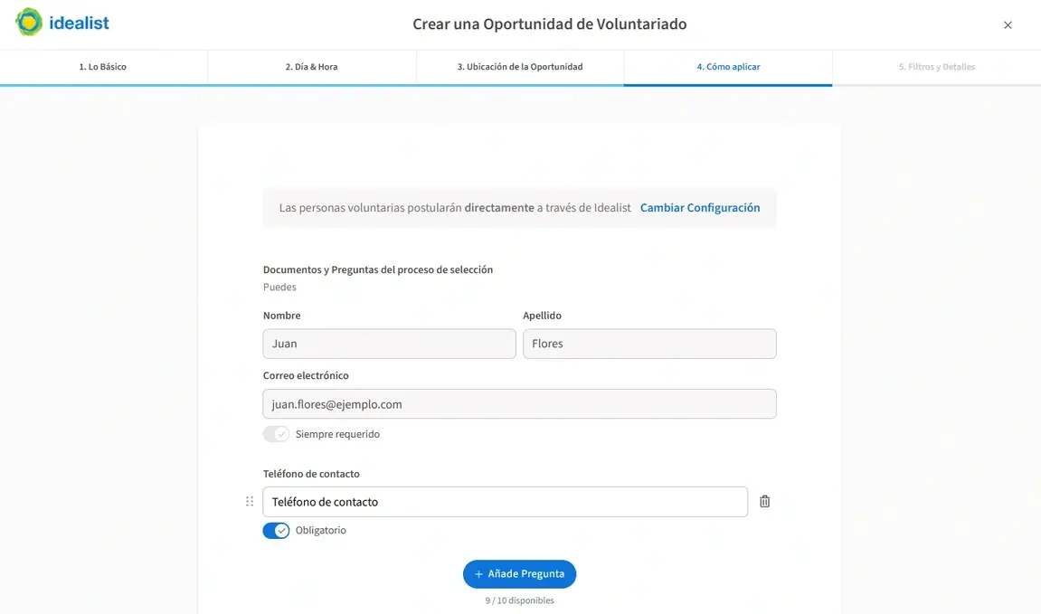 Screenshot of the Idealist website showing the How to Apply section.