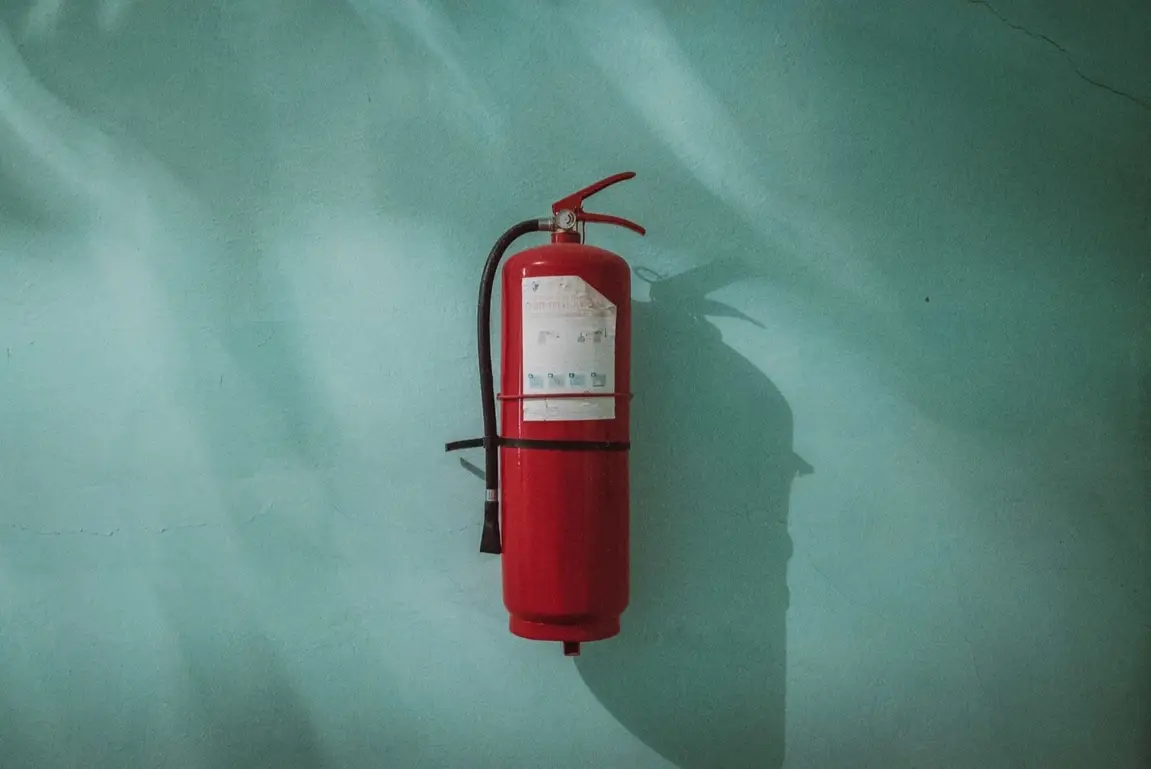 A fire extinguisher.