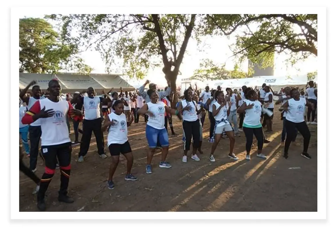 People dancing in Uganda.