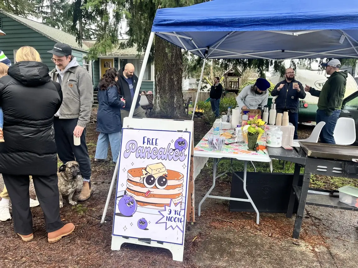 Photo of a pancake pop-up in Seattle, WA