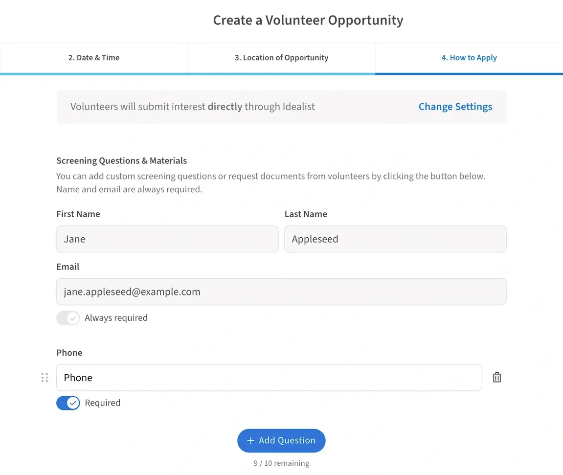 Screenshot of the Idealist website showing the How to Apply section.