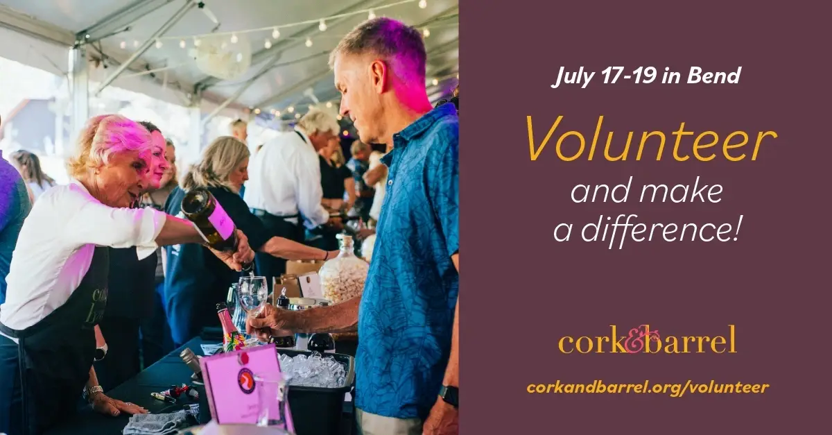 Volunteer your time and talents to Cork & Barrel, and you’ll give hope and healing to local children and families who have experienced abuse. Cork & Barrel benefits KIDS Center, the Children’s Advocacy Center for Central Oregon.