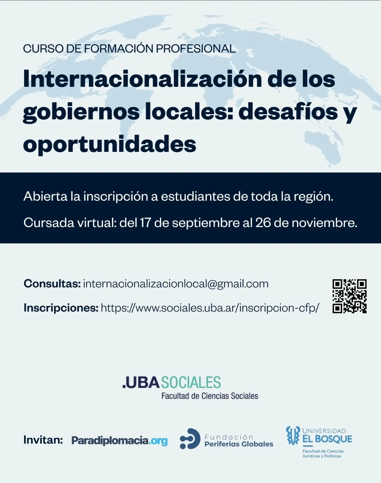 Curso de formación profesional. Internacionalización de los gobiernos locales: desafíos y oportunidades