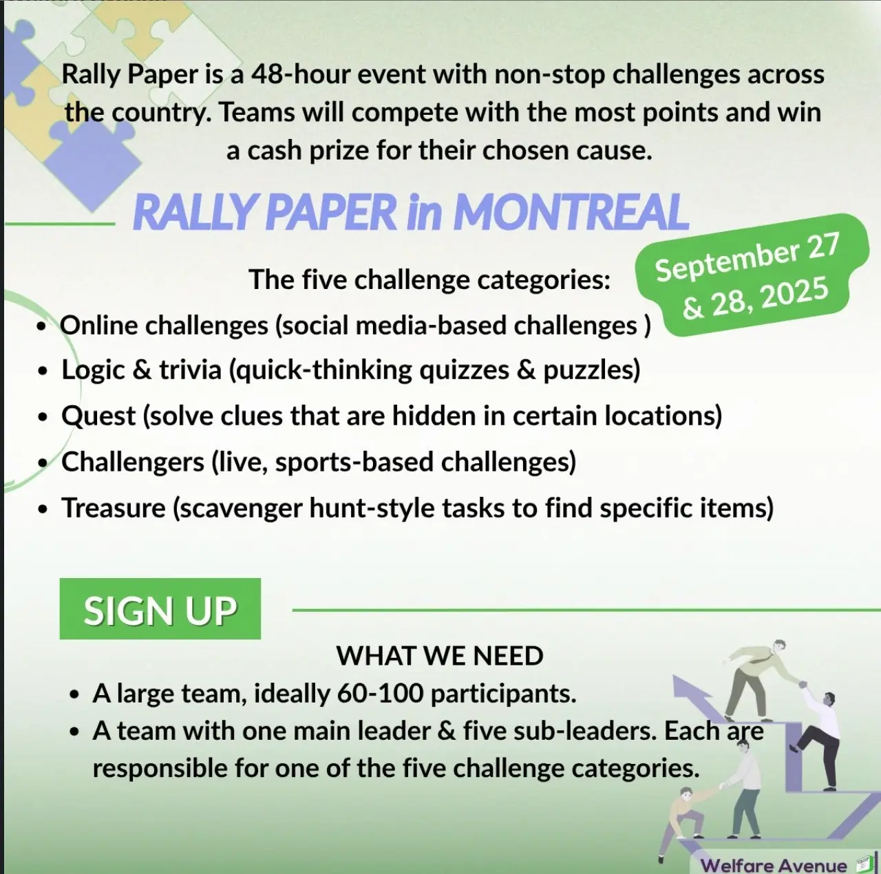 Rally Paper - Charity event