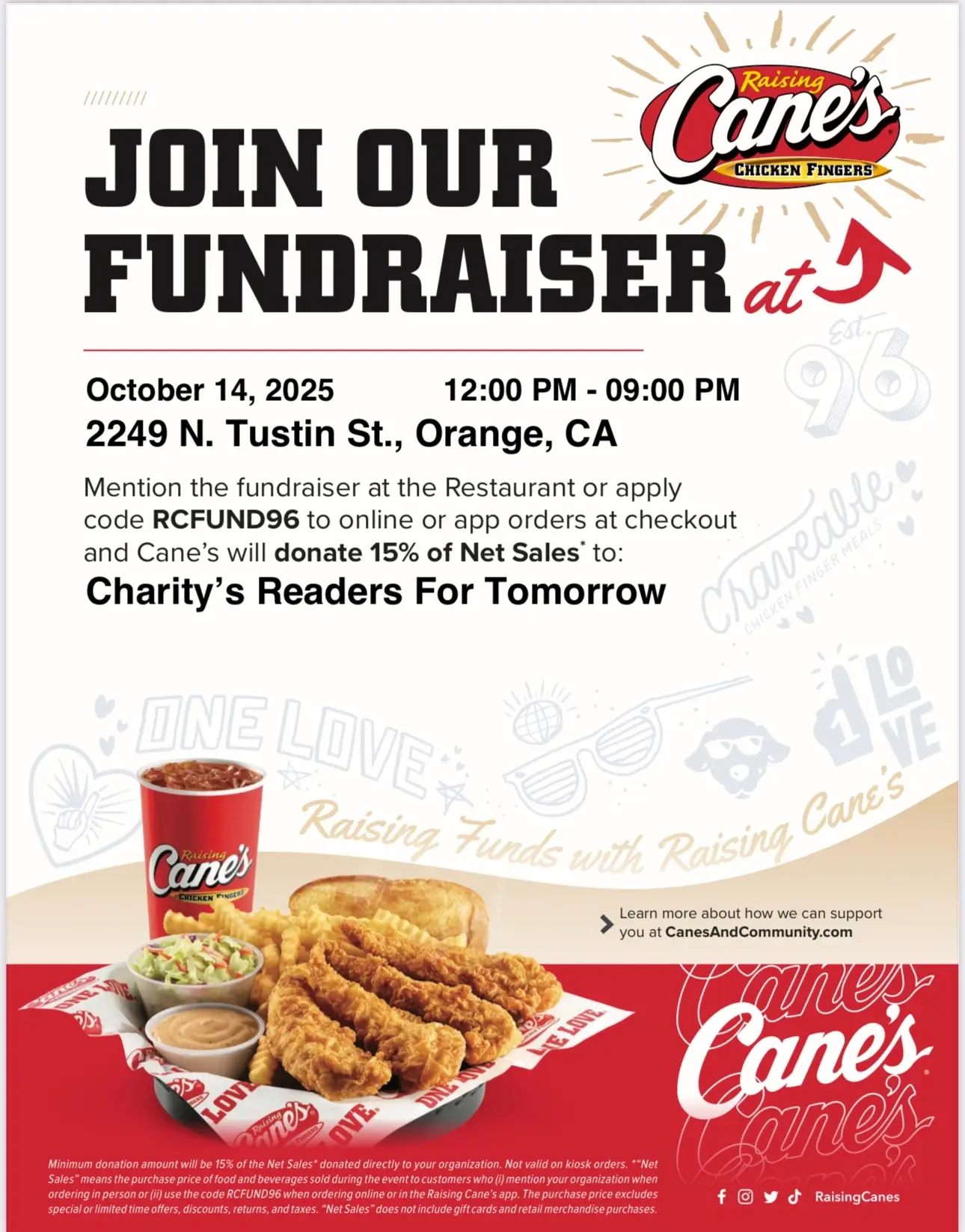 Eat Chicken, Support Literacy – October 14!