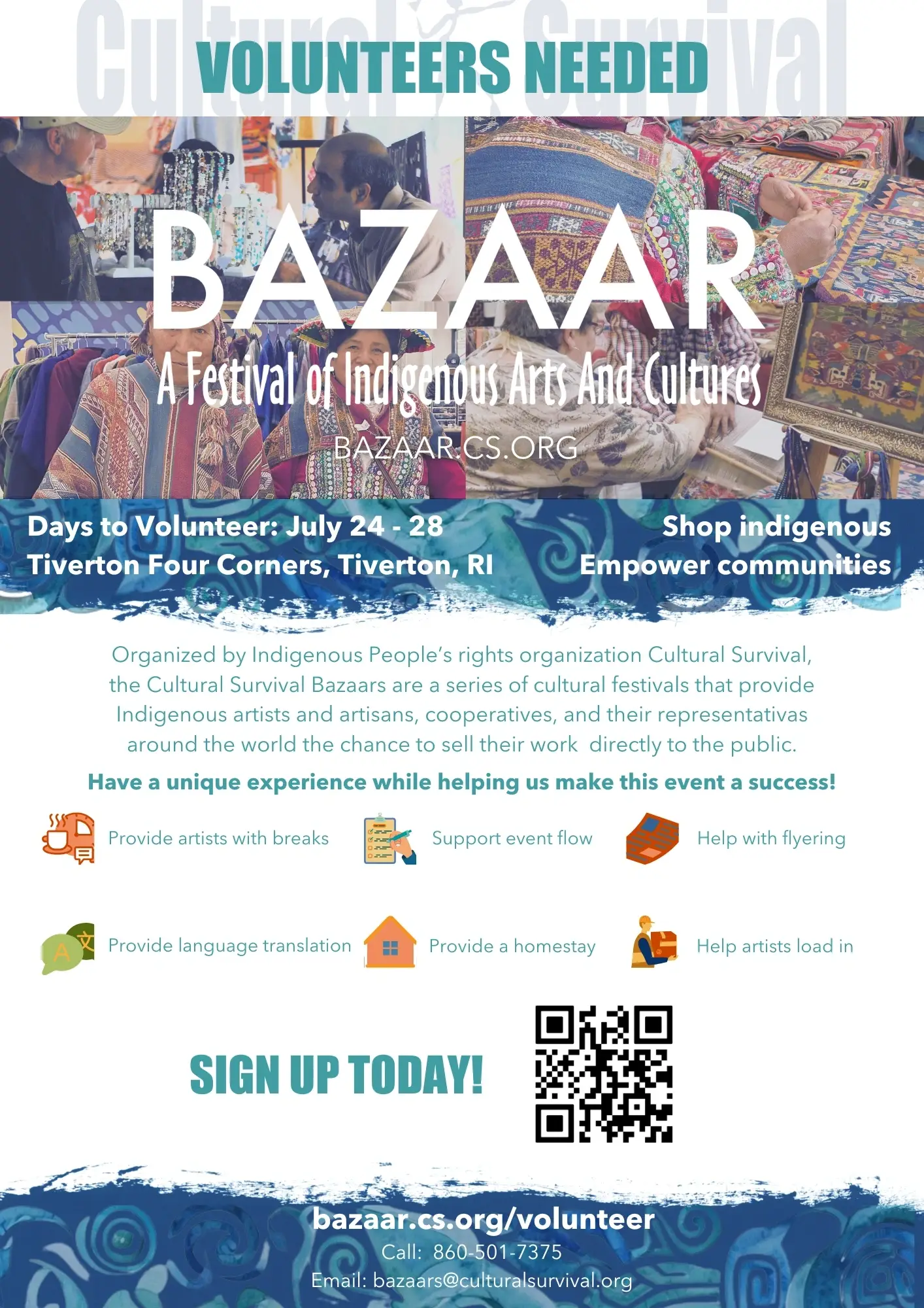 Celebrate & Support Indigenous Artists – Volunteer at Cultural Festival! (Tiverton, RI)