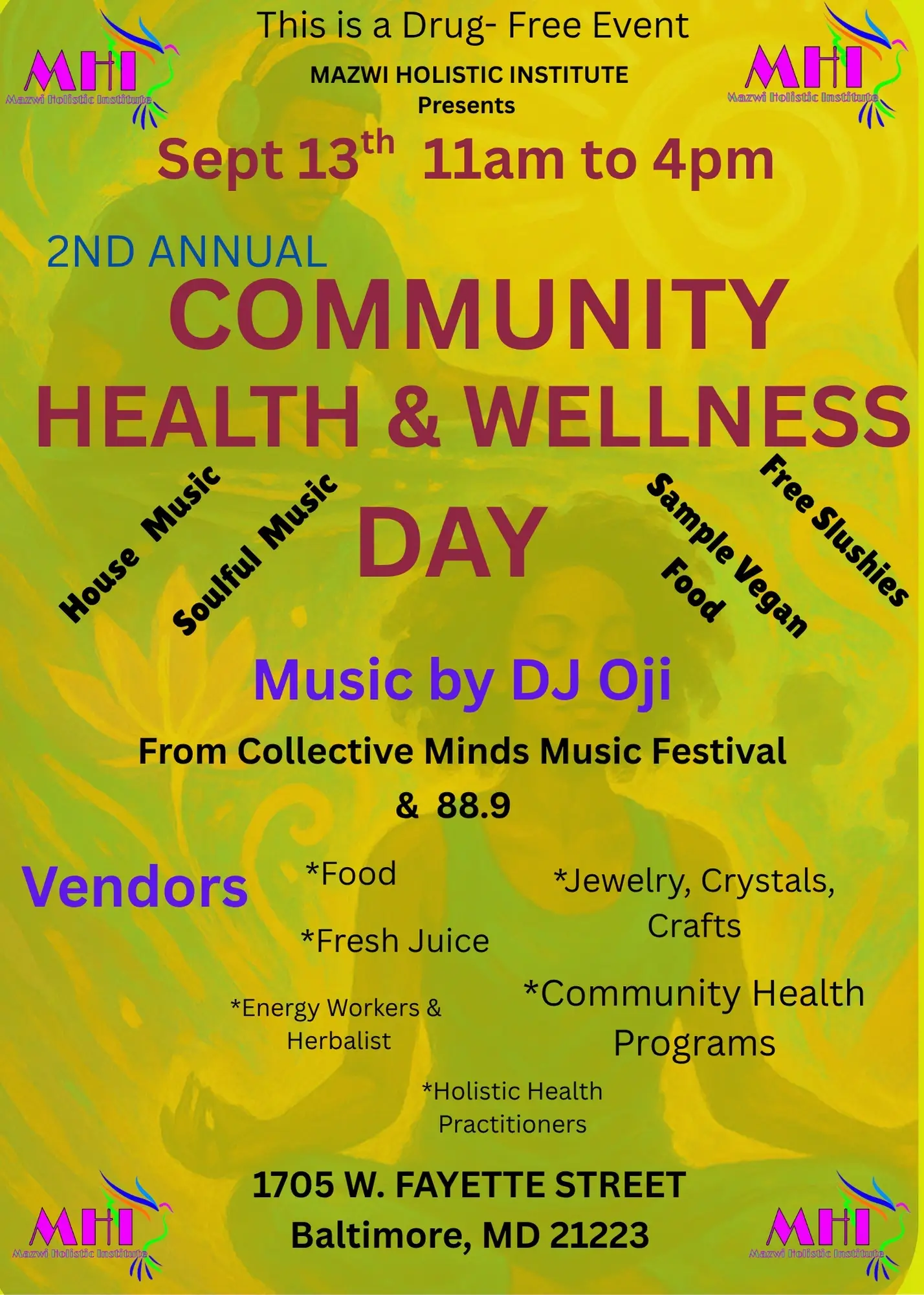 Community Wellness Event -Sept 13th 11am to 4pm