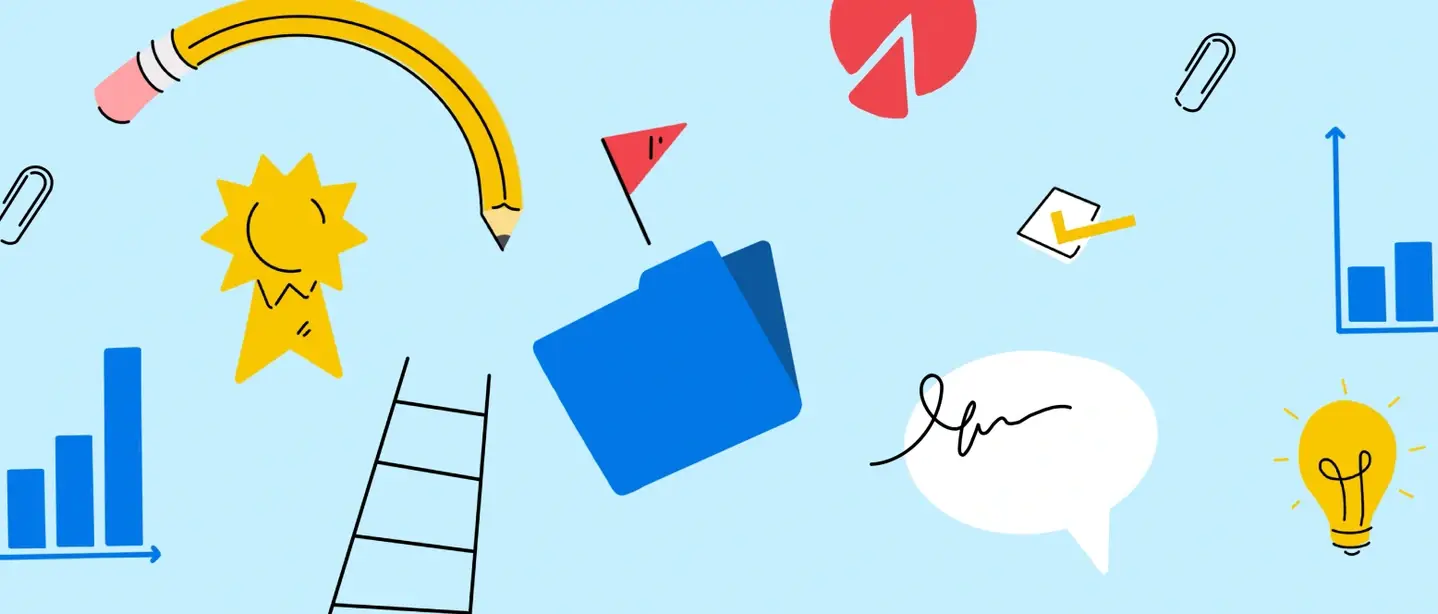 An illustration of various items.