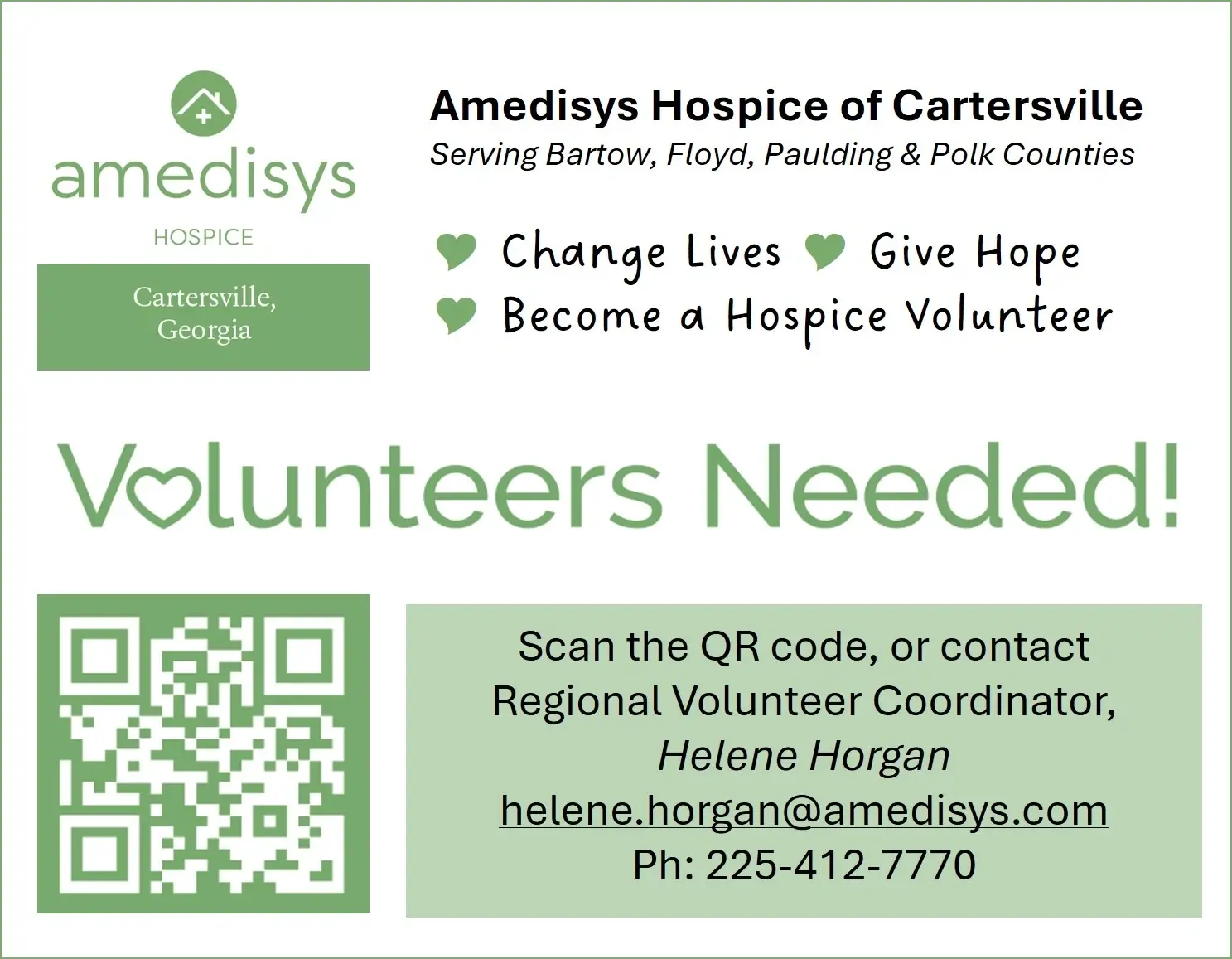 Show Your Heart for Hospice ~ Become a Hospice Volunteer!
