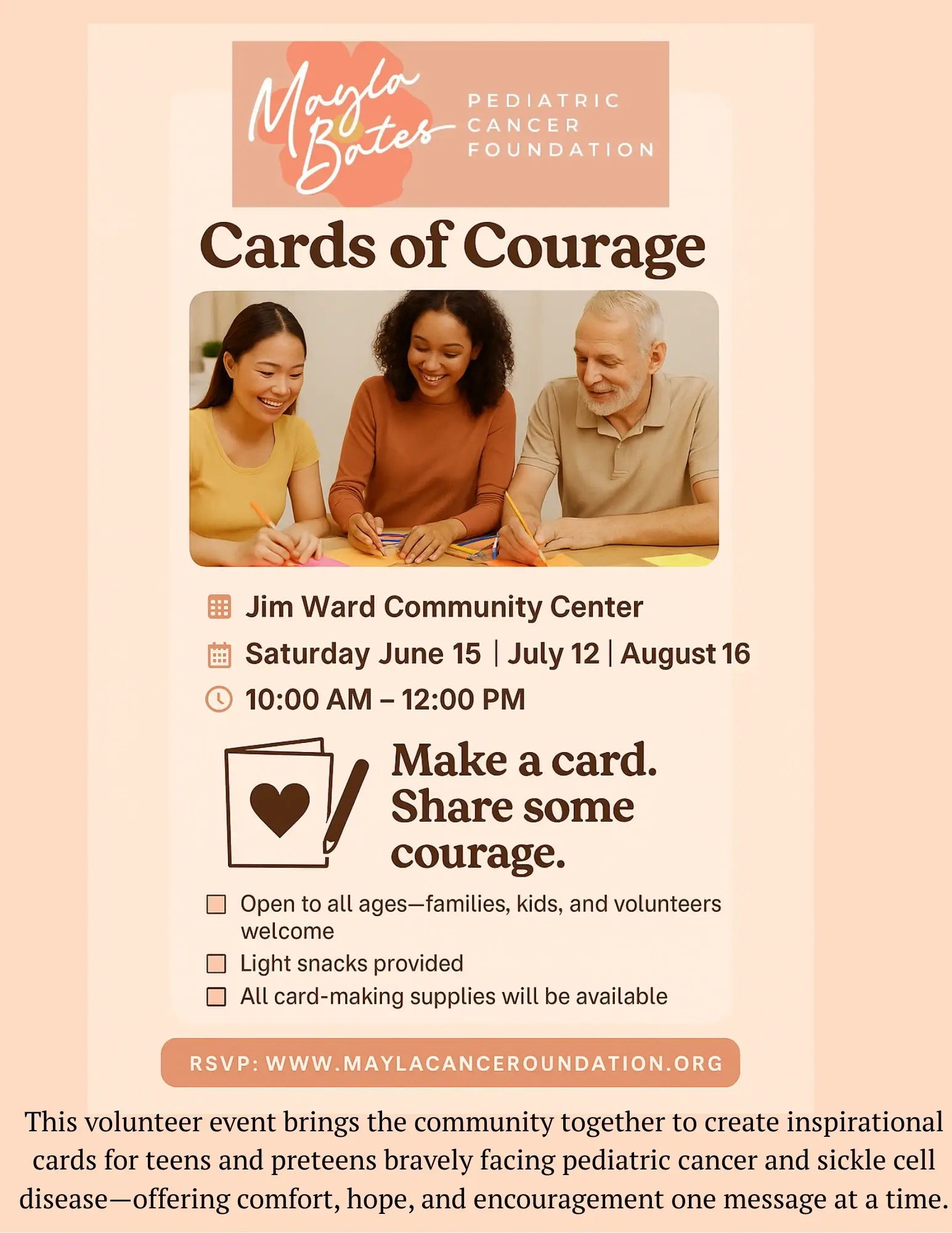 Cards of Courage: Create Inspirational Cards for Pediatric Cancer Warriors