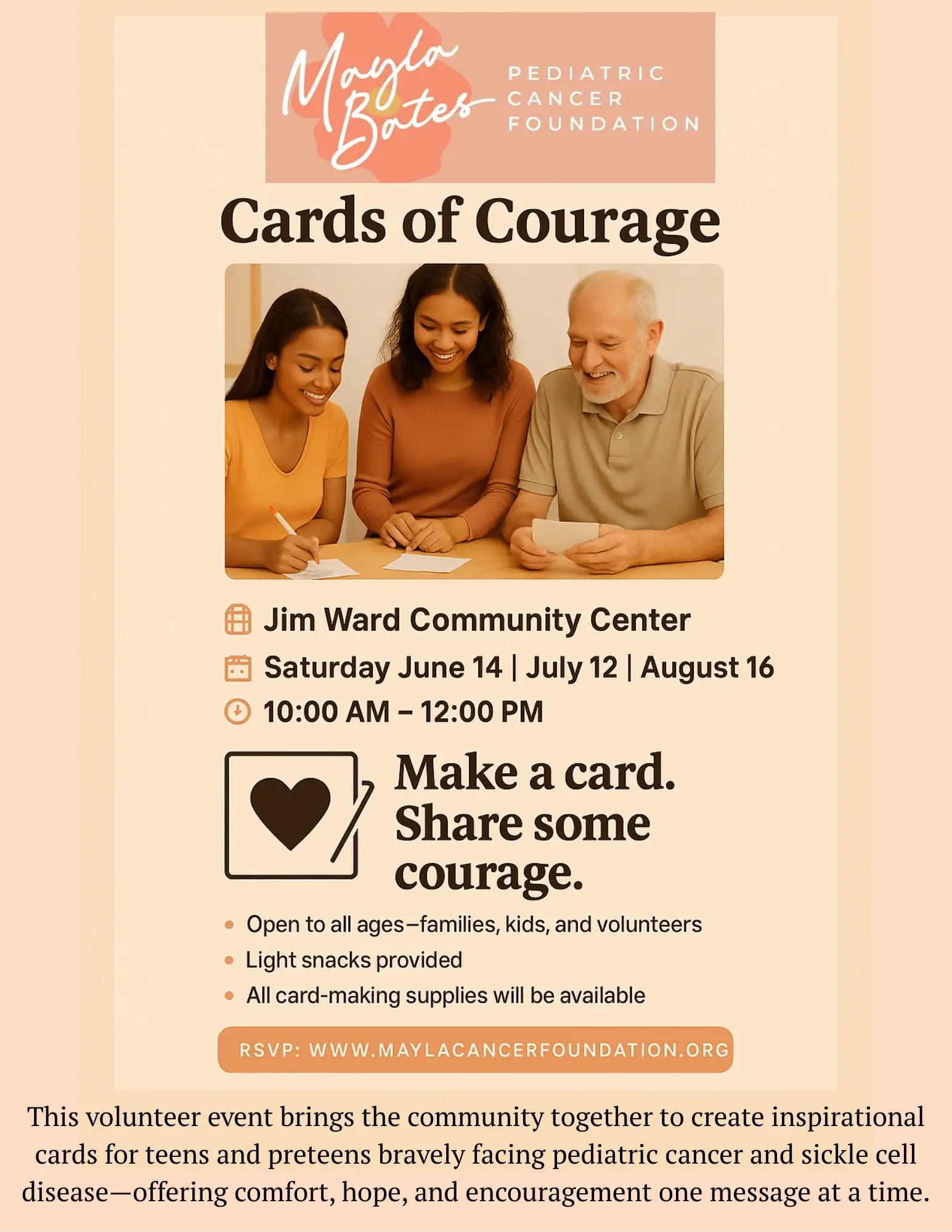 Cards of Courage: Create Inspirational Cards for Pediatric Cancer Warriors