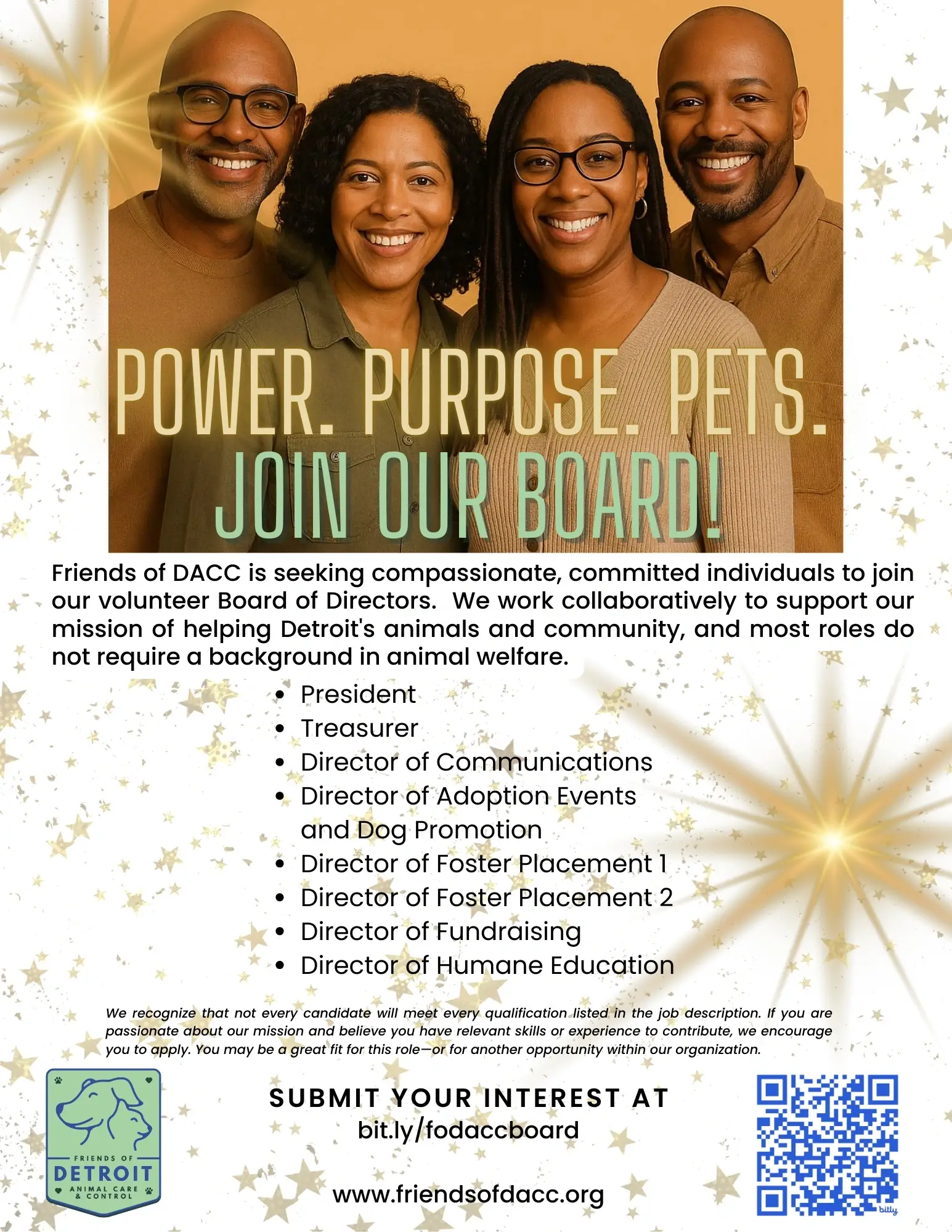 Volunteer | President | Friends of Detroit Animal Care and Control
