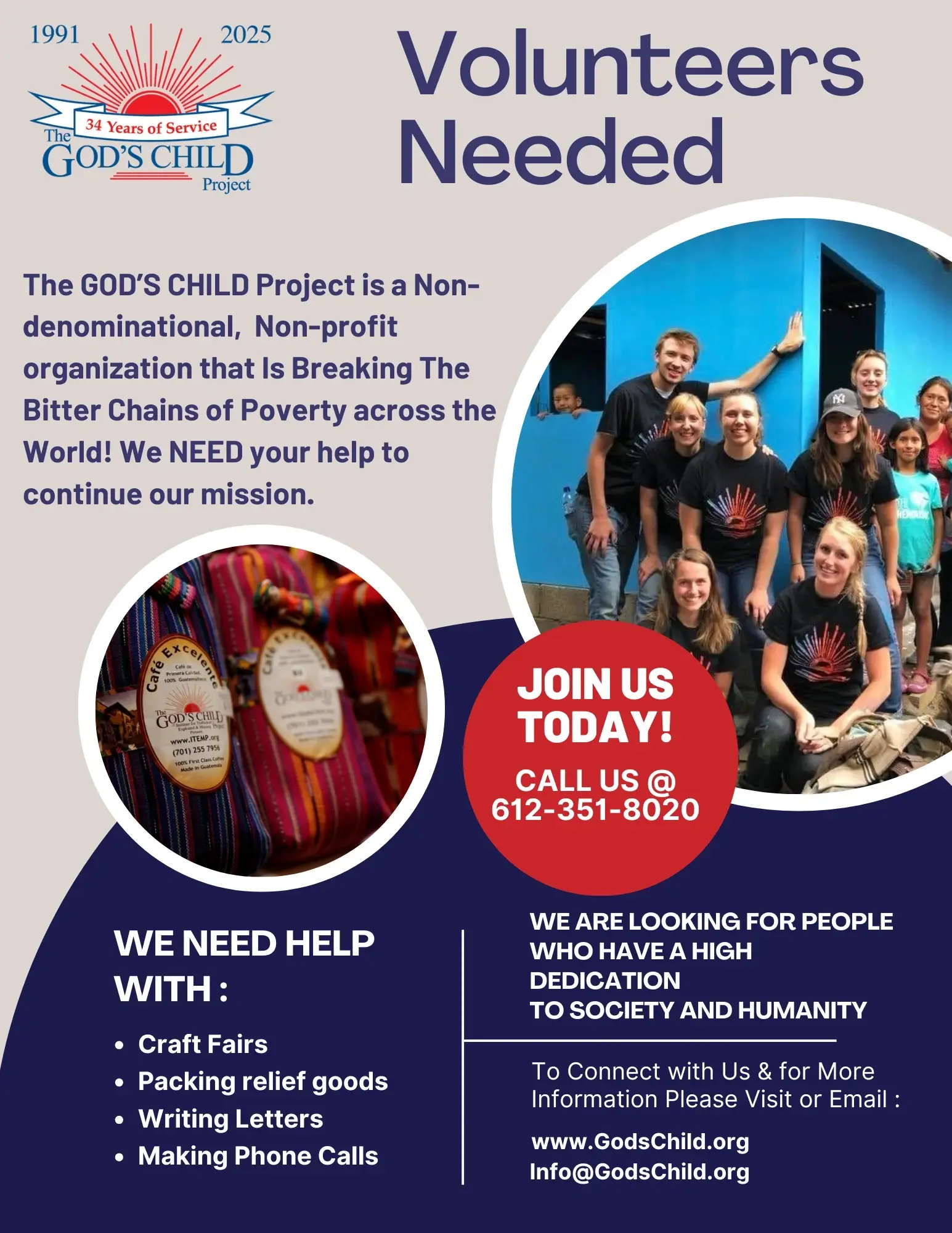 The GOD'S CHILD Project - Volunteer's Needed!