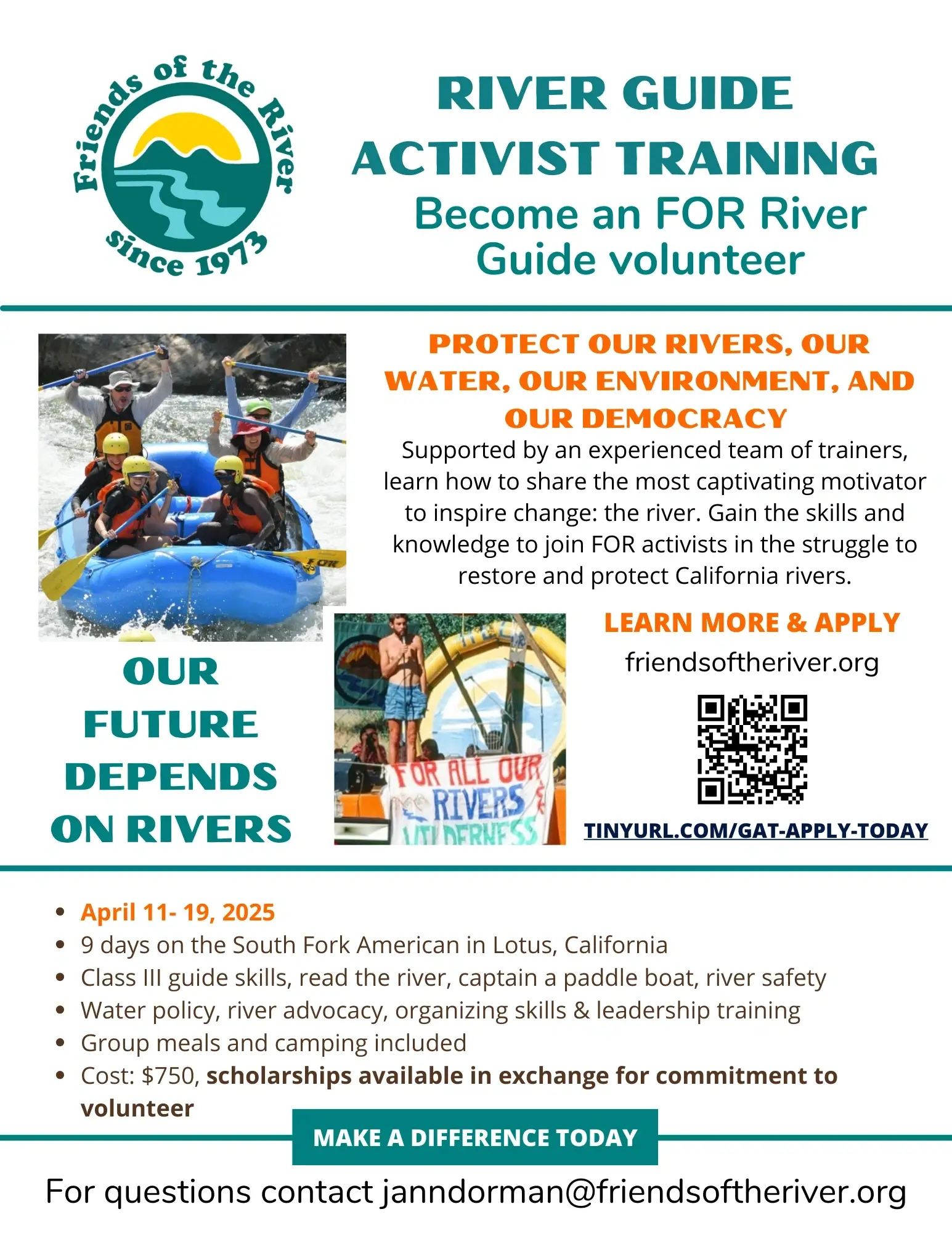 River Guide Activist Training - In California on the American River