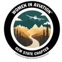Logo of Women in Aviation Gem State Chapter