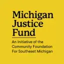 Logo of Michigan Justice Fund, an initiative of the Community Foundation for Southeast Michigan