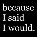 Logo of Because I said I would Cleveland