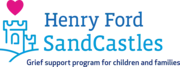 Logo of Henry Ford SandCastles Grief Support Program for Children and Families