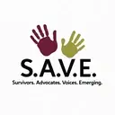 Logo of Survivors. Advocates. Voices. Emerging. (S.A.V.E.)