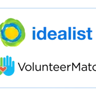 Idealist and VolunteerMatch logos