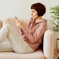 woman using mobile phone