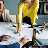 a nonprofit director steers her organization at work
