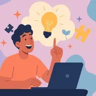 illustration of a man using a laptop