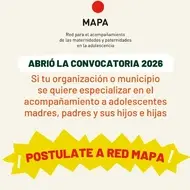 Flyer de la convocatoria a postularse a Red Mapa