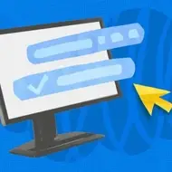 An illustration of a computer screen and a pointer.