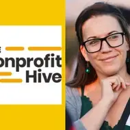 Tasha Van Vlack and the Nonprofit Hive logo