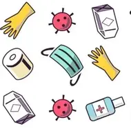 An assortment of images related to the pandemic.