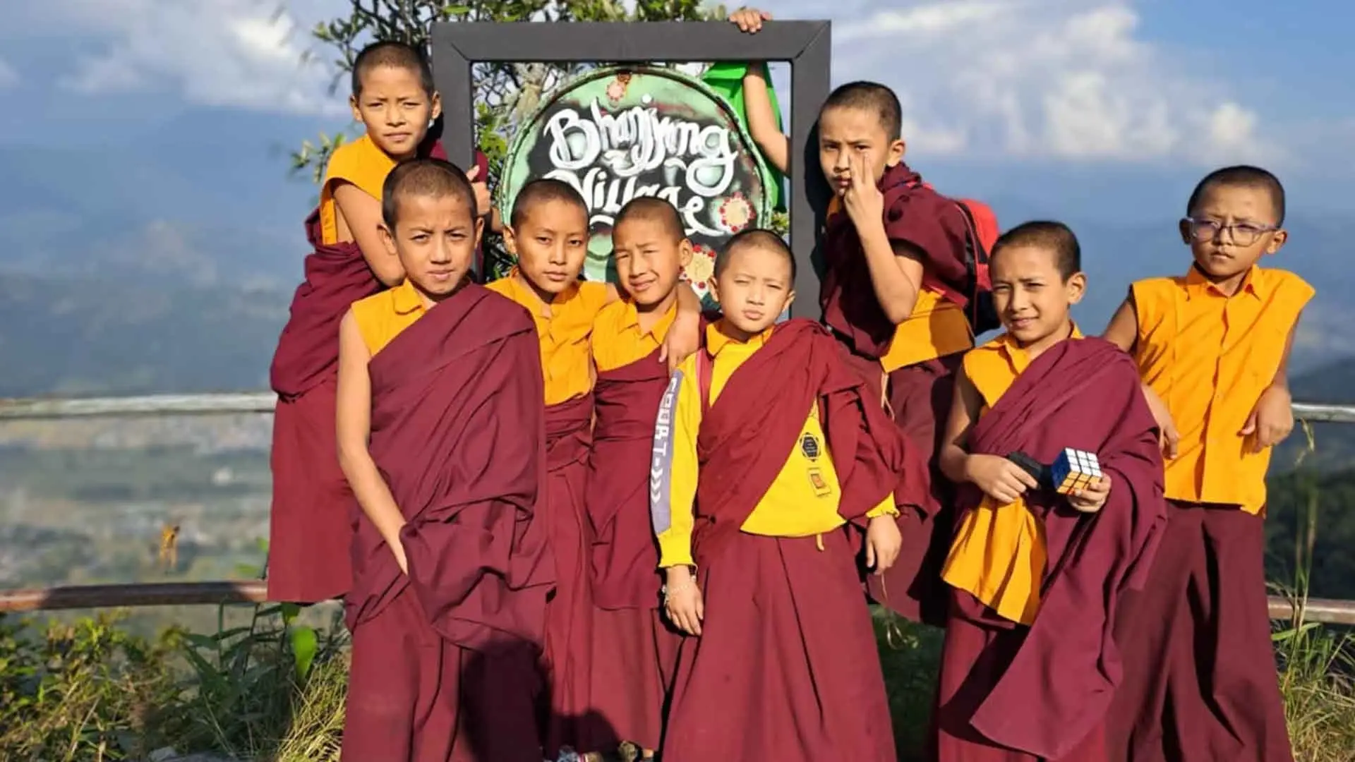 Teaching English Maths ICT to Little Buddhist Monks in Monastery