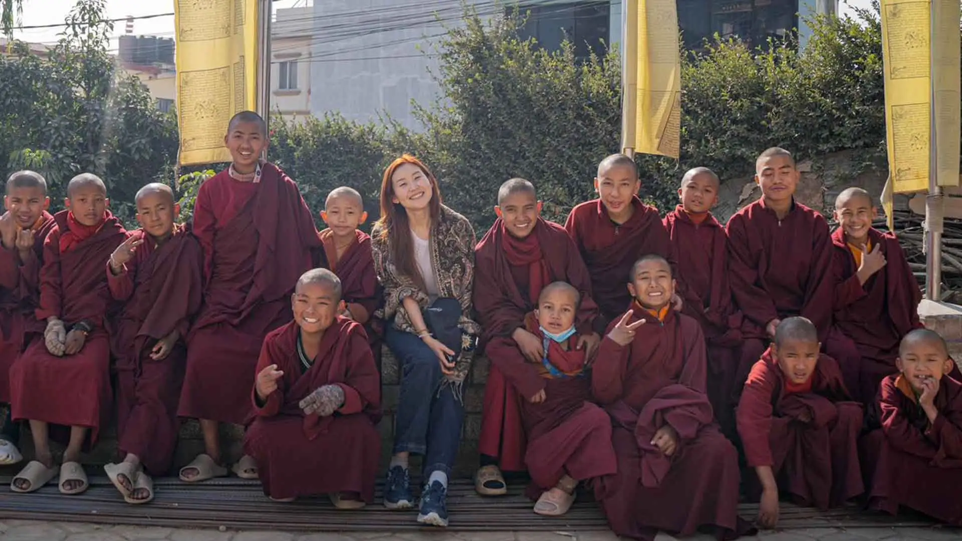 Teaching English to Buddhist Monks in Monastery