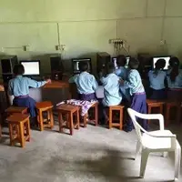 Computer lessons, all very basic but a skill that will be invaluable to them