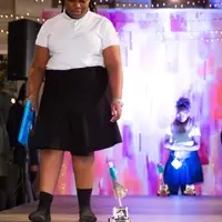 Coding robots to walk the runway
