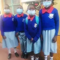 School kids who had just arrived from school at smile community centre