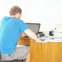 Volunteers take time off to work on their reports