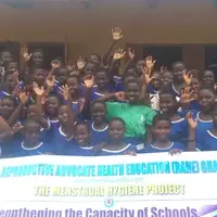 Girls from 10 different public schools are participating in a hands-on training session with RAHE Ghana to make their own reusable sanitary pads, enabling them to develop the necessary skills to maintain good hygiene and continue their education.