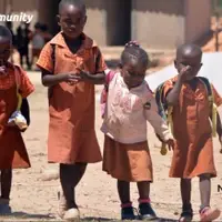 Children walking from school